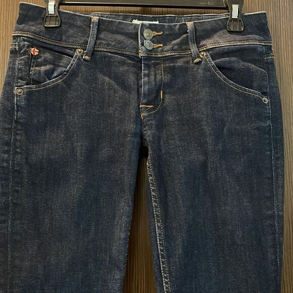 Hudson Collin Flap Picket skinny jeans. Dark rinse double button waistband. 26 - Picture 2 of 7